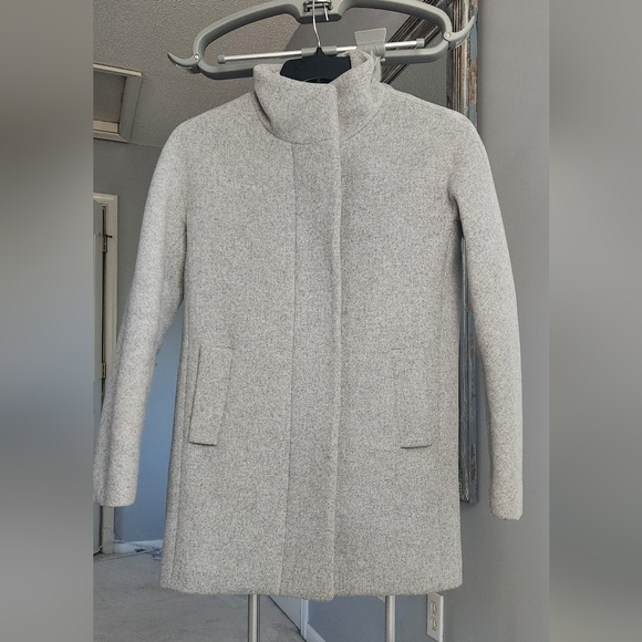 J. Crew Gray Wool Cocoon Coat, size 4 - Picture 4 of 11